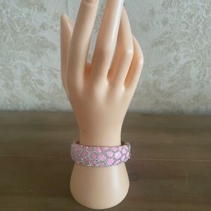 Enamel pink bangle